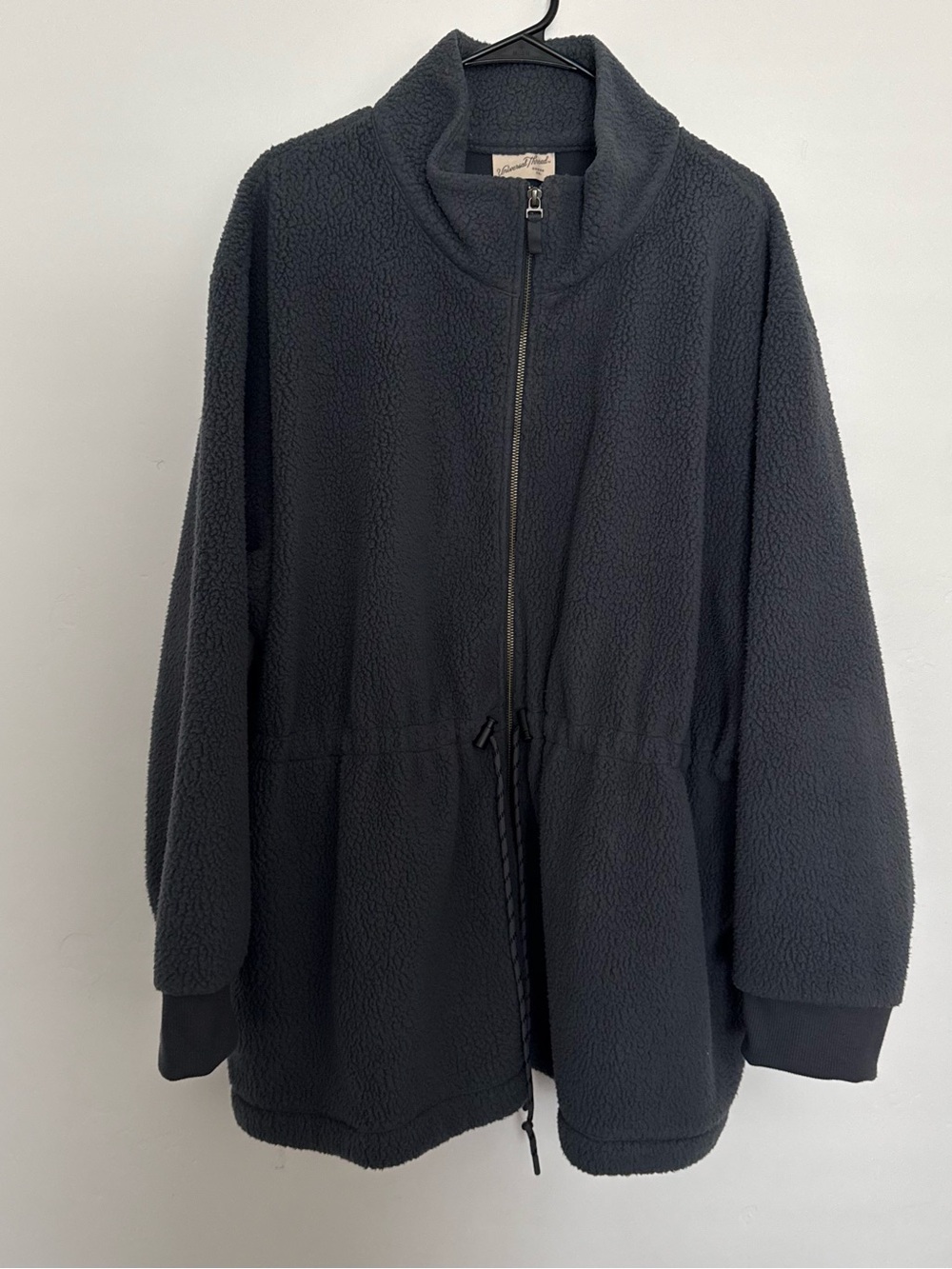 Universal Thread Charcoal Grey Teddy Zip-Up Jacket